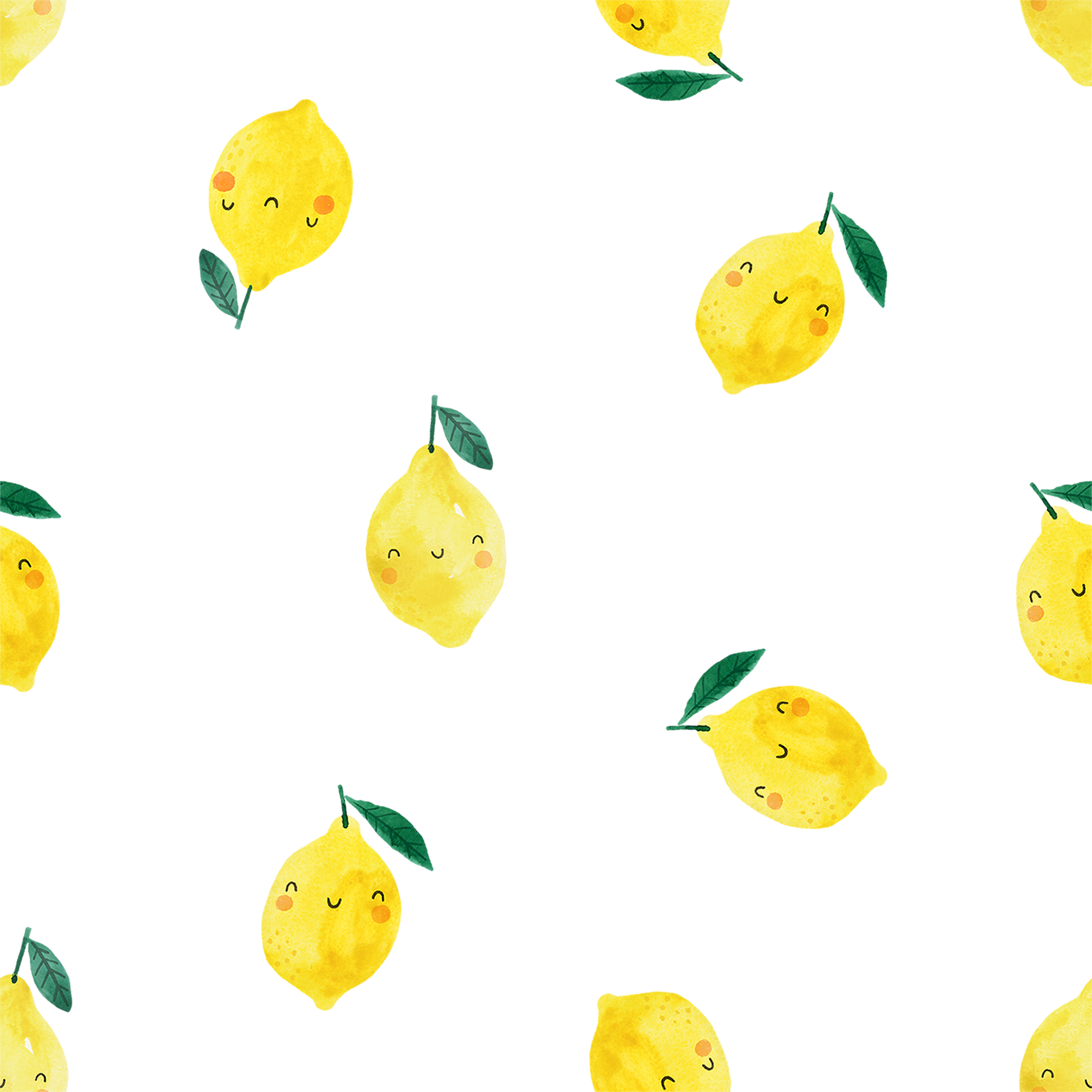 Limon Desenli Puset Örtüsü