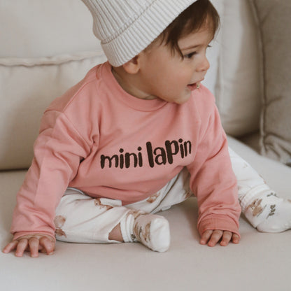 Mini Lapin Nakışlı Comfy Pembe Sweatshirt