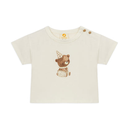 Winnie Ayıcık Baskılı Tshirt- Marshmallow