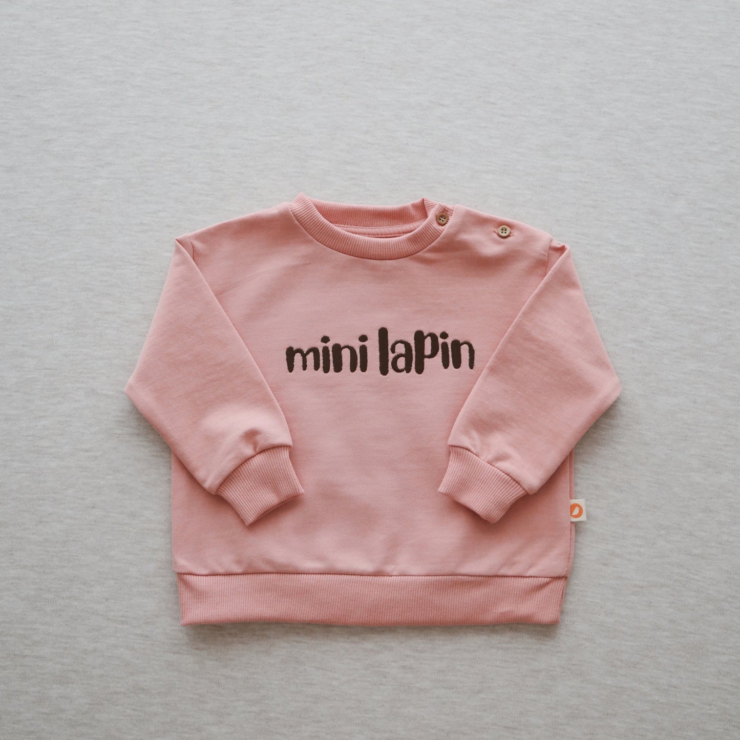 Mini Lapin Nakışlı Comfy Pembe Sweatshirt