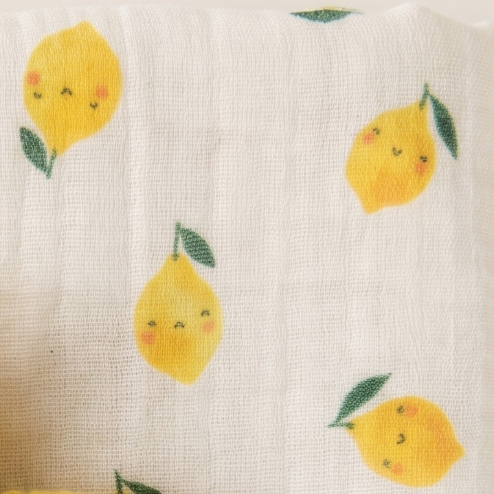 Limon Desenli Müslin Bebek Örtüsü